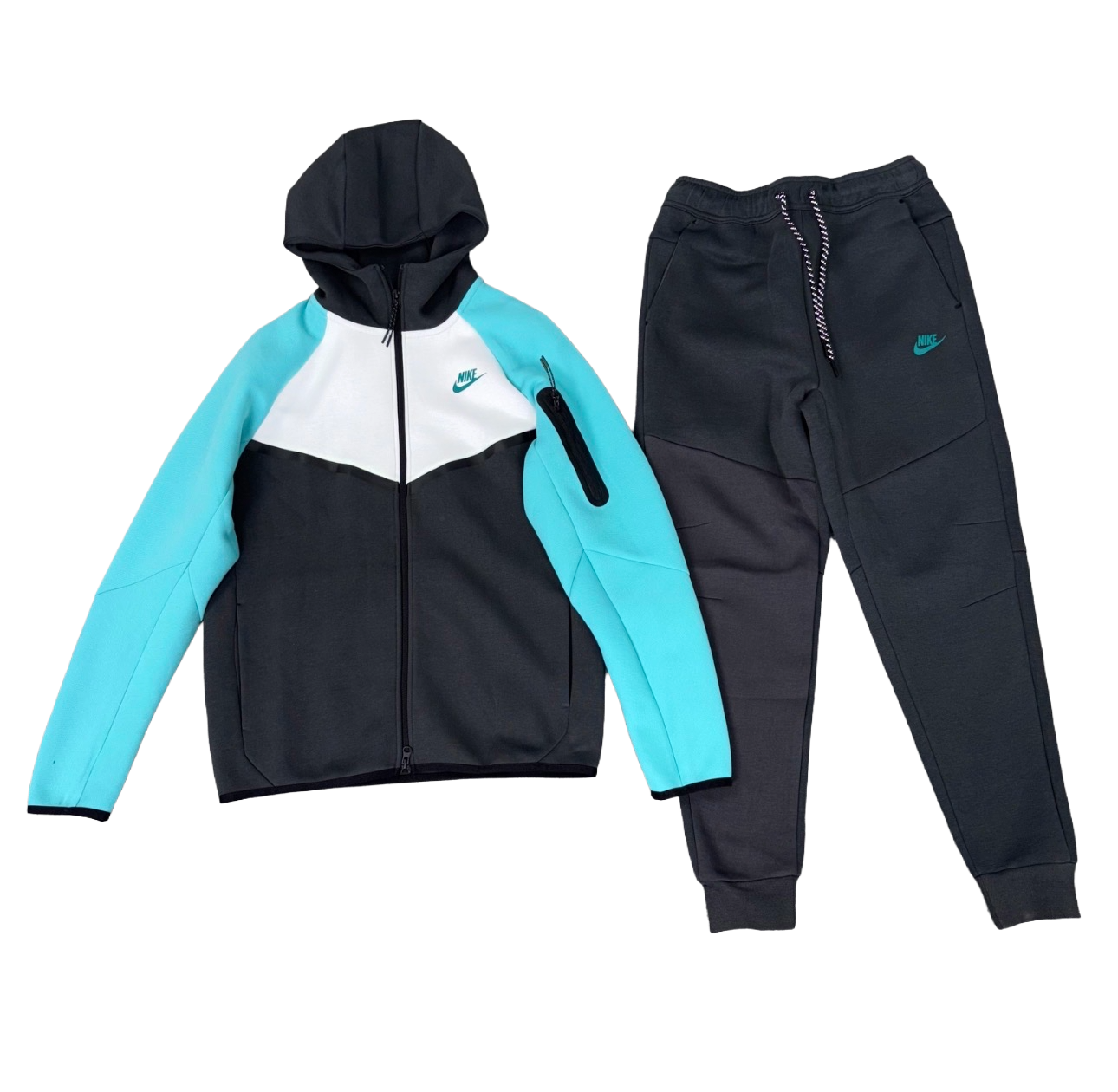 Nike Tech Fleece Set Black/Turquoise